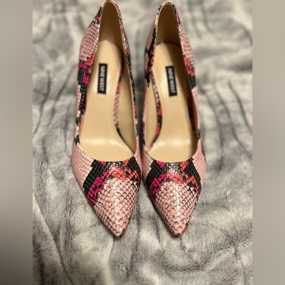 Nine West Snake Print Heels - image 1
